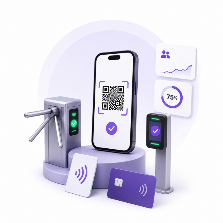 Control de acceso a eventos deportivos con torno, QR y NFC - Bikubo One