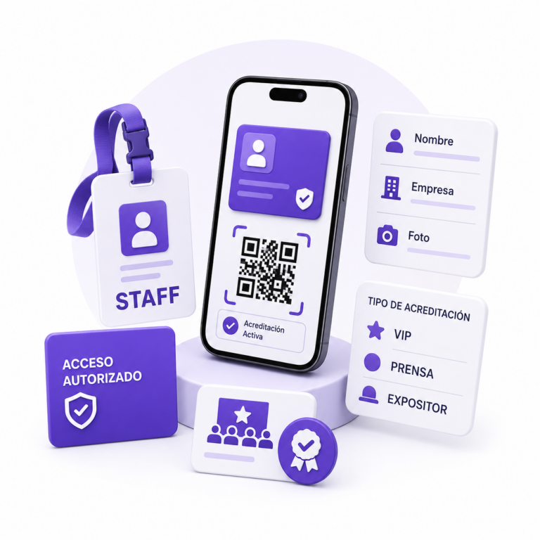 Acreditaciones personalizadas para eventos deportivos: staff, VIP, prensa y expositor con QR - Bikubo One